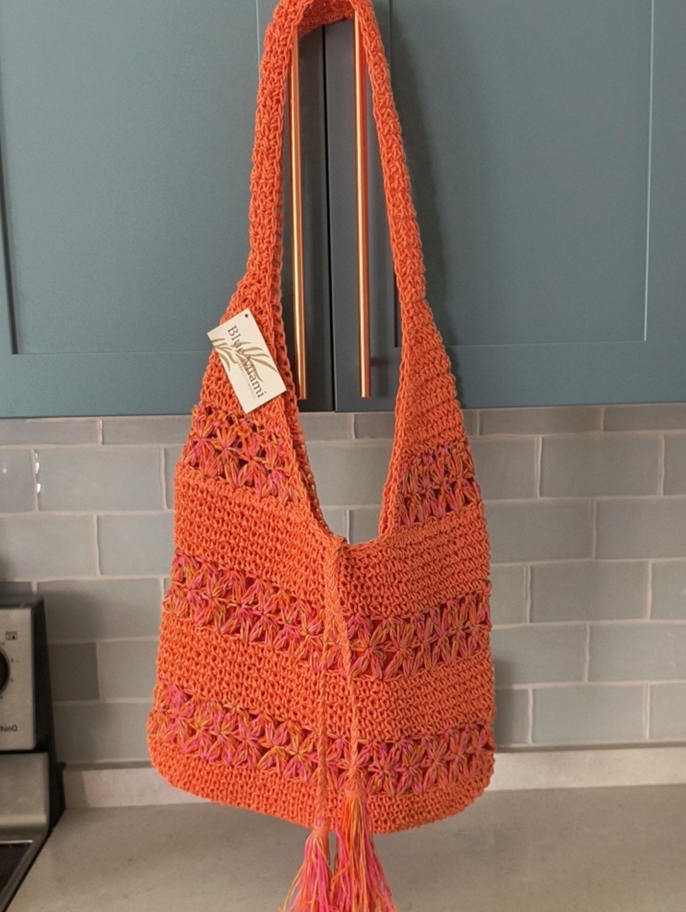 Blue Miami Straw Bag